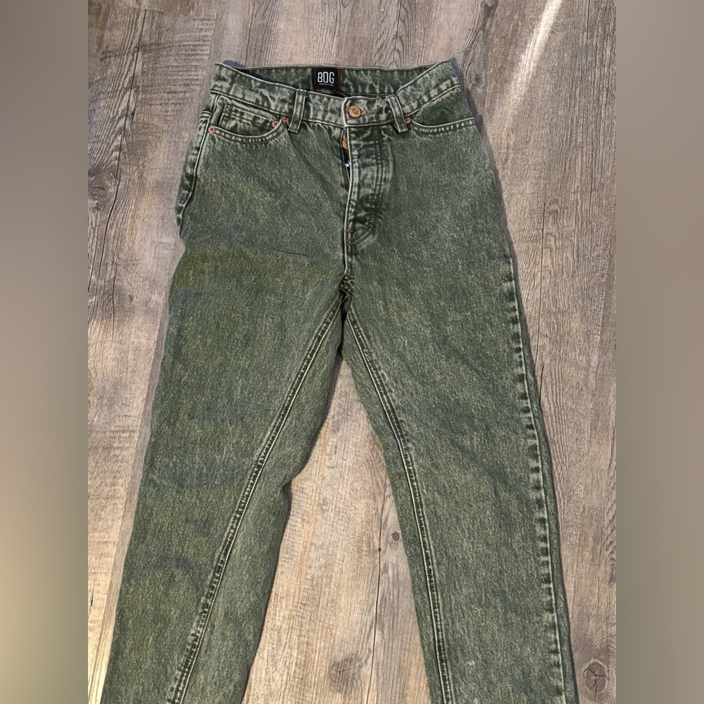 Jeans - Urban Outfitters Green Straight Leg Jeans